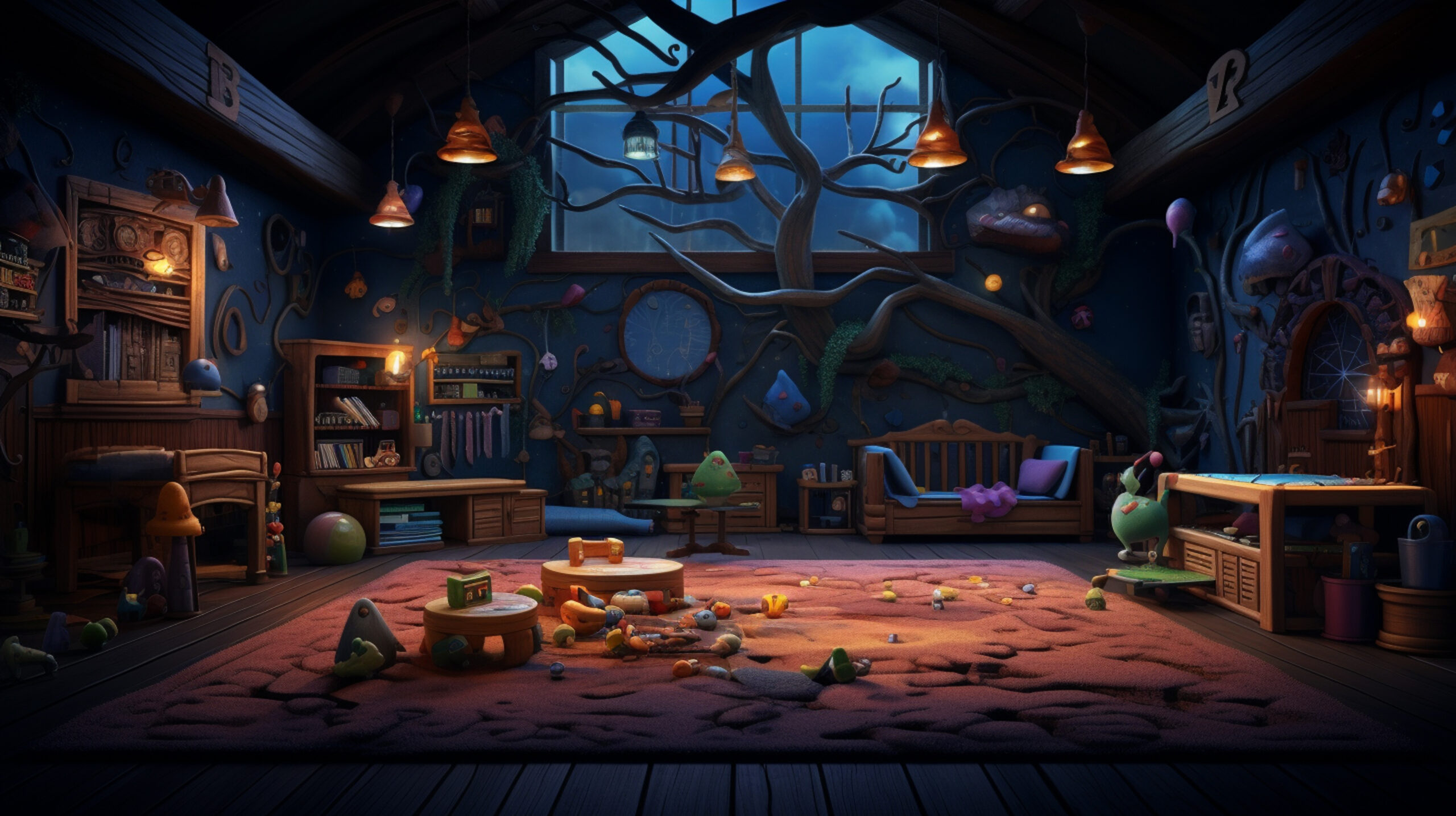 Home page 20 there is room with tree couch it generative ai scaled