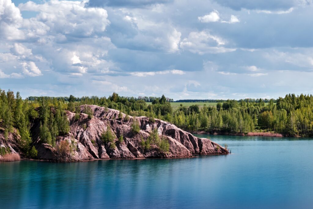 shot scenic nature picturesque romantsevskiye mountains konduki russia